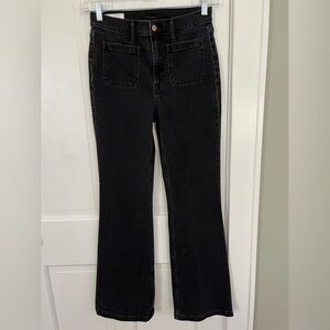 GAP High Rise 70’s Flare Jeans size 28/6R Black Retro Y2K Boho Hippie